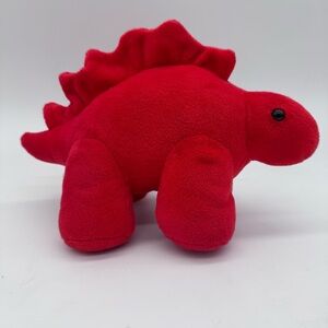 Manhattan Toy Company Stegosaurus 2016 Small 7.5" Red Dinosaur Standing